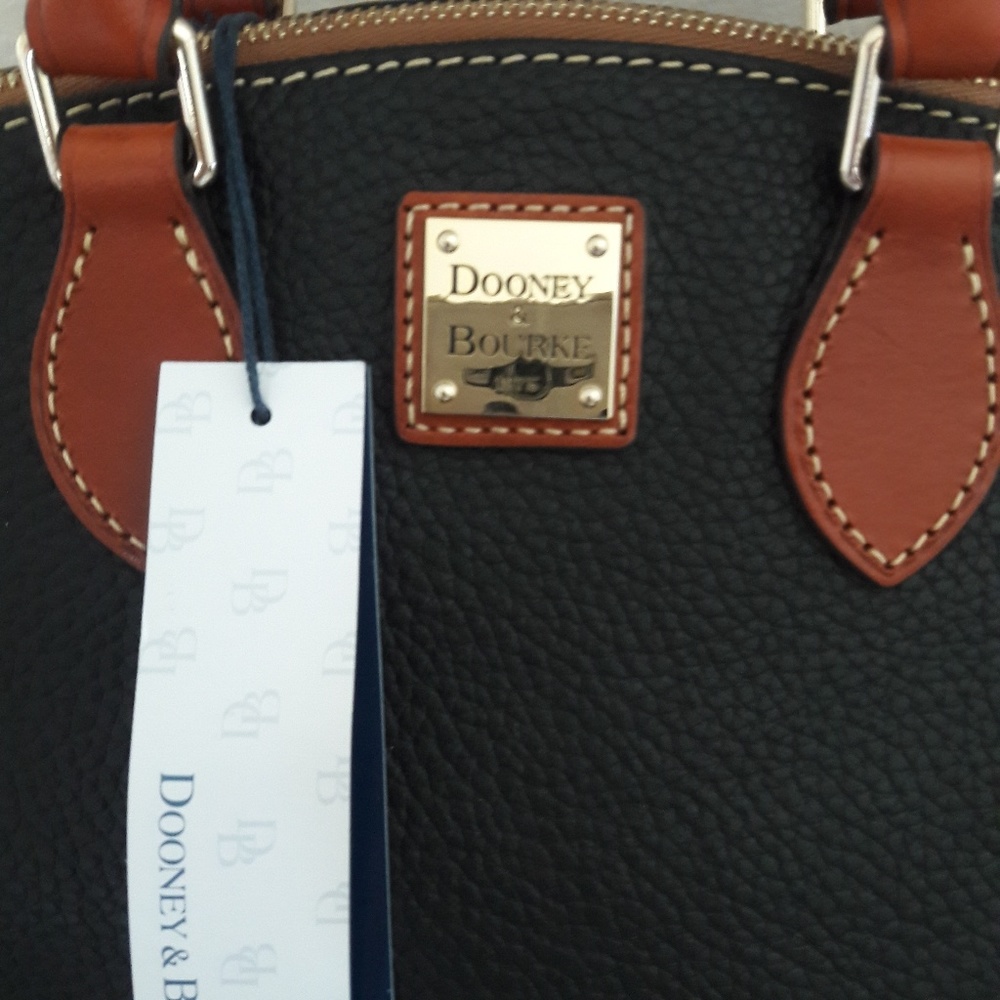 NWT DOONEY & BOURKE LEATHER DOMED SATCHEL HANDBAG - Picture 3 of 8
